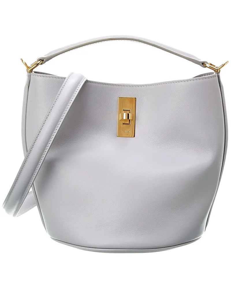 Celine Teen 16 Leather Bucket Bag Blue