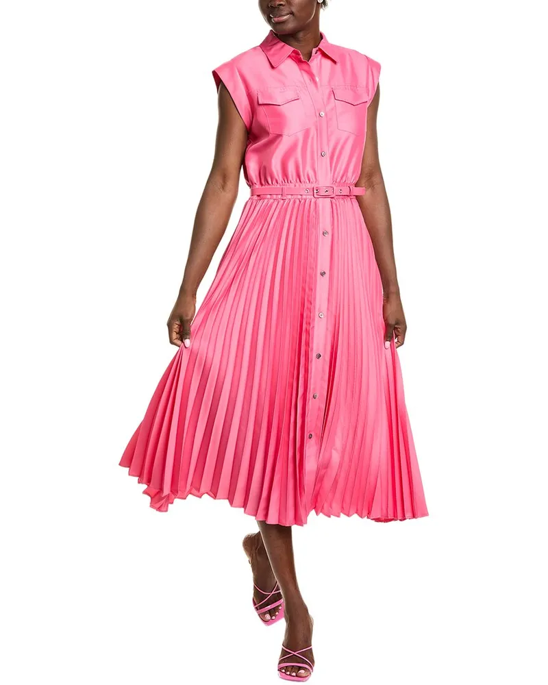 Elie Tahari Natalya Shirt Dress Pink