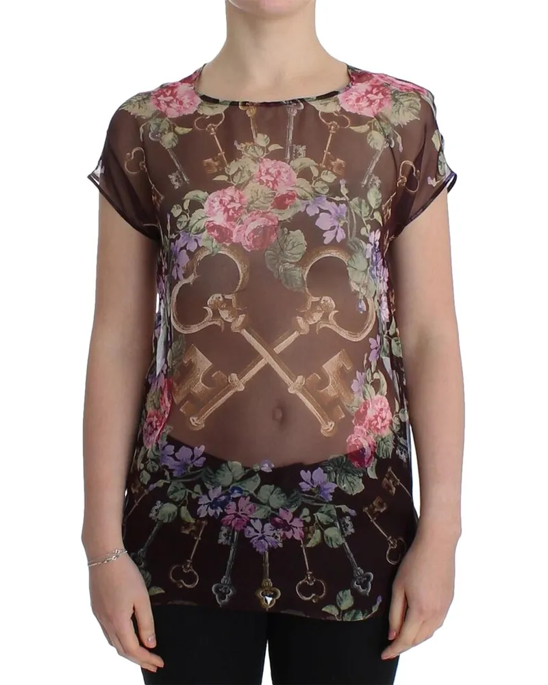 Dolce & Gabbana Silk T-Shirt Black