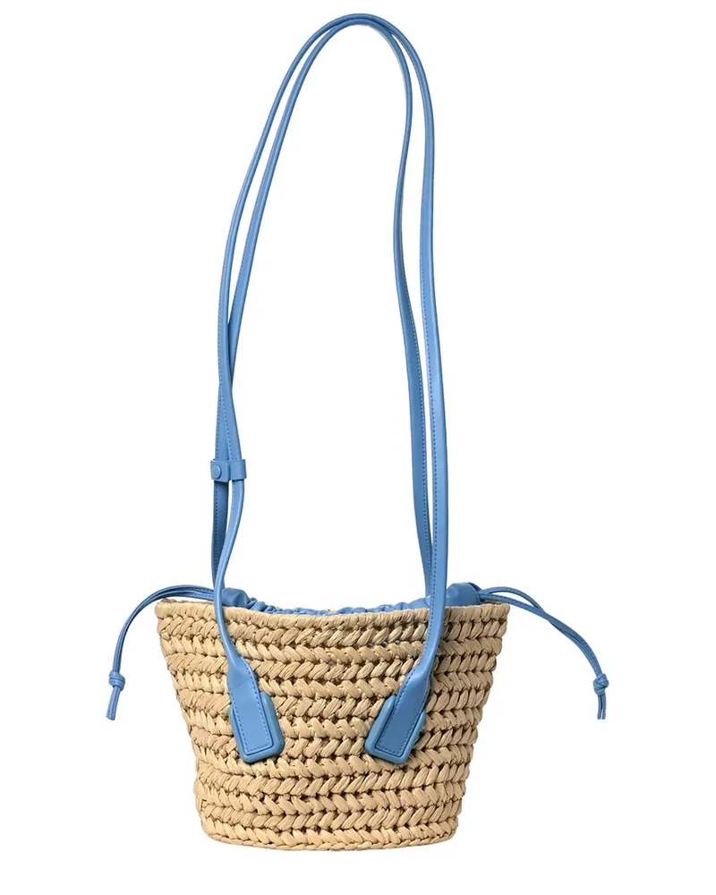 Bottega Veneta Windswept Raffia Small Arco Basket (Authentic Pre-Loved Nocolor