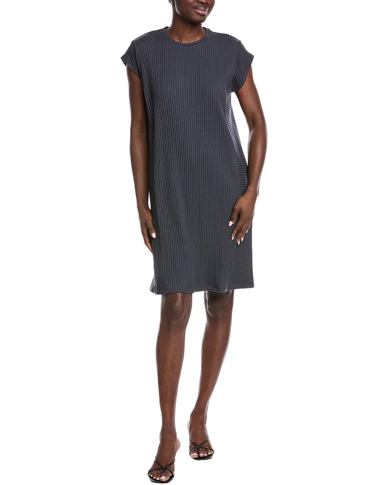 Eileen Fisher Round Neck Shift Dress Grey