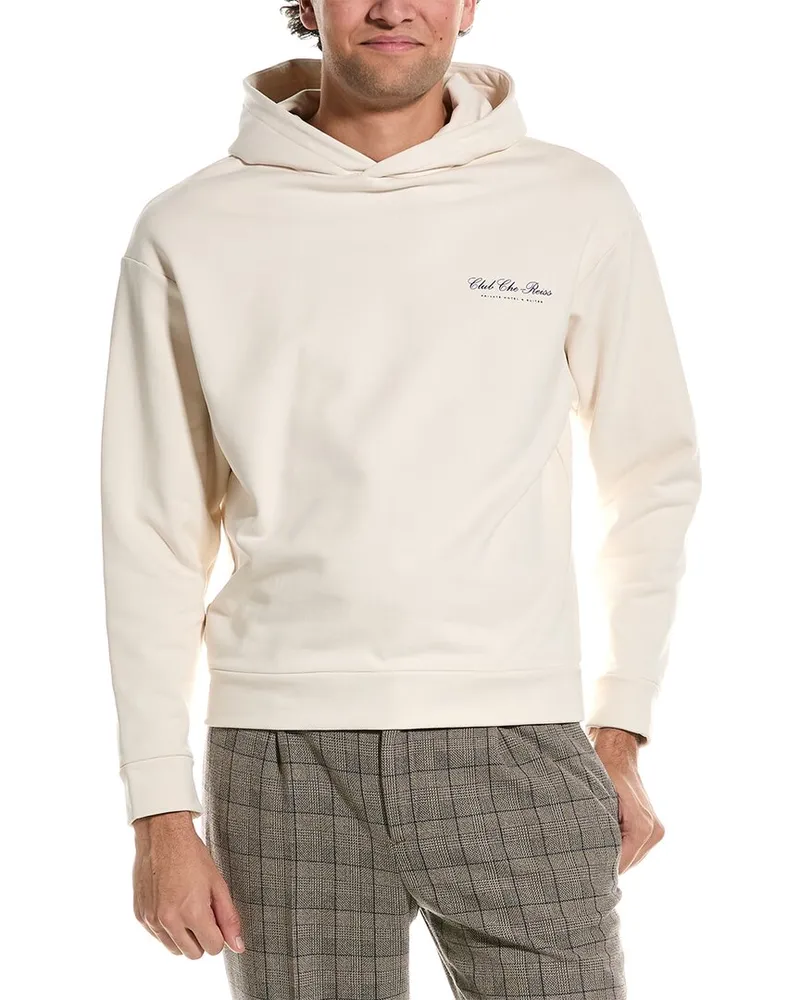 Reiss Pool Hoodie White