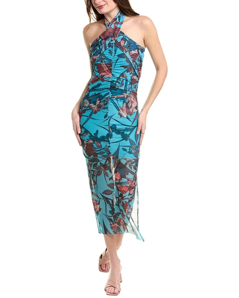 AllSaints Kaih Batu Midi Dress Blue