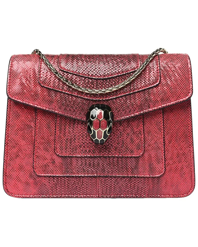 Bulgari Pink Karung Leather Serpenti Forever Crossbody (Authentic Pre-Loved Nocolor