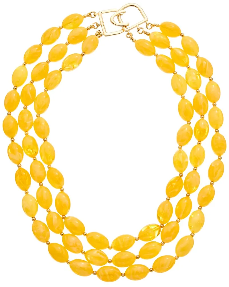 Kenneth Jay Lane Plated Multi Row Necklace Nocolor