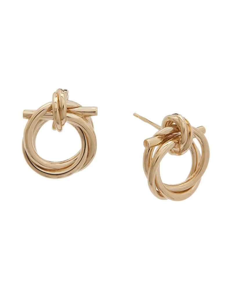 Ferragamo Twisted Gancini Earrings Gold