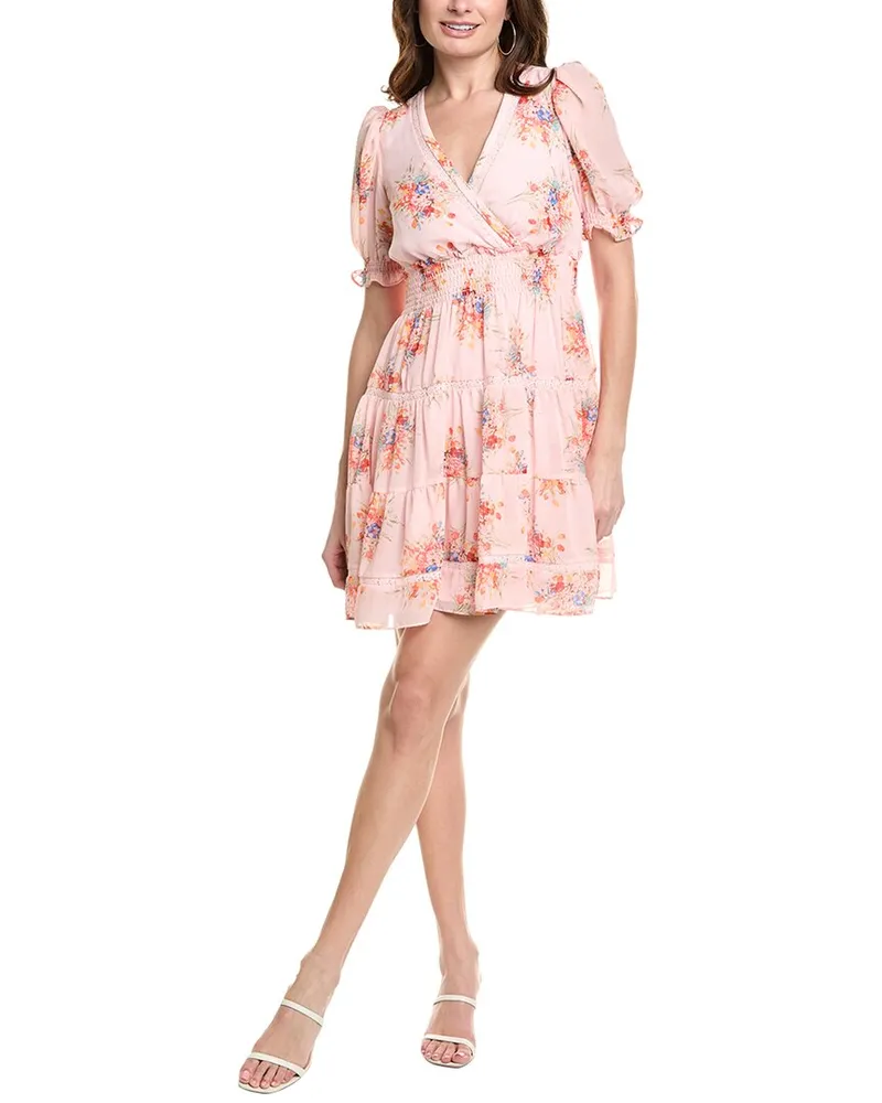 taylor Tiered Mini Dress Pink