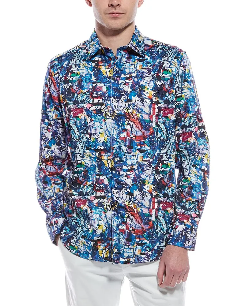 Robert Graham Trumbell Classic Fit Shirt Blue