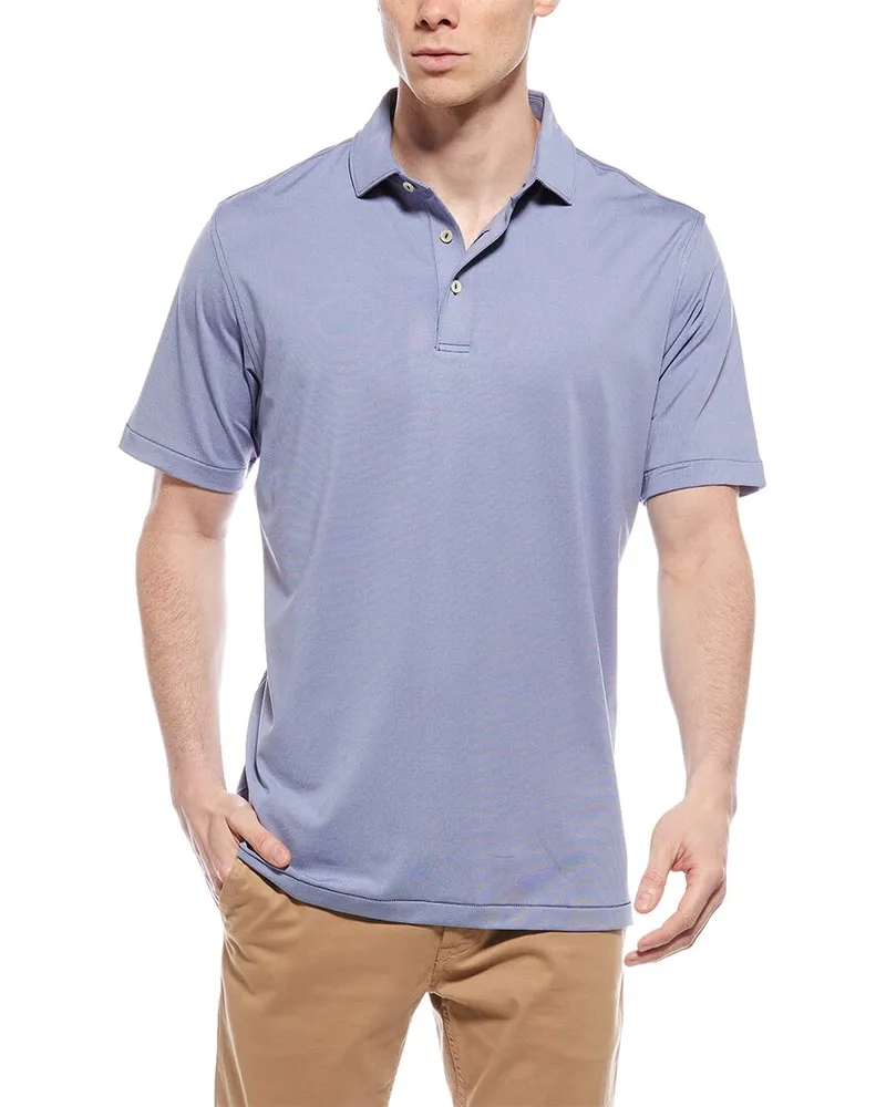 Peter Millar Andover Performance Jersey Polo Shirt Blue