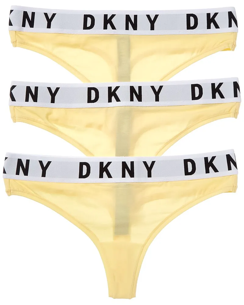 DKNY 3pk Thong Yellow