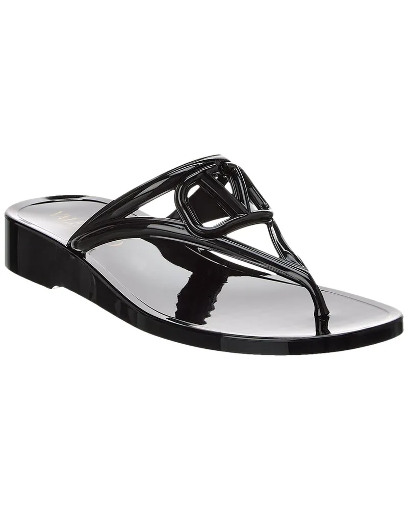 Valentino Garavani VLogo Rubber Sandal Black