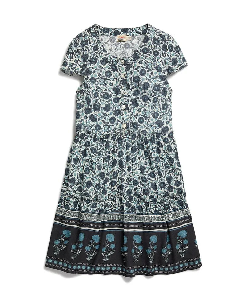 Faherty Ava Dress Blue
