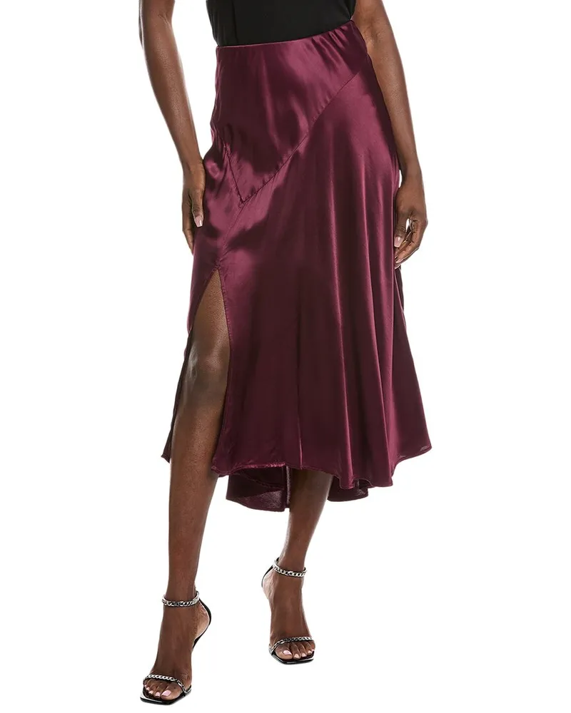 Michael Stars Desi Asymmetrical Midi Skirt Purple