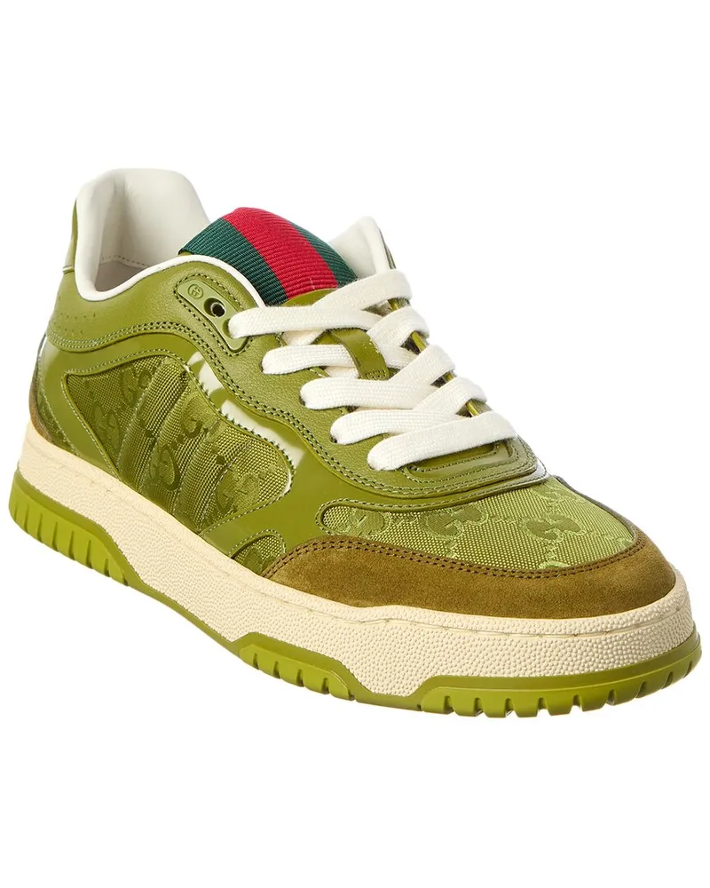 Gucci Re-Web GG Canvas & Leather Sneaker Green