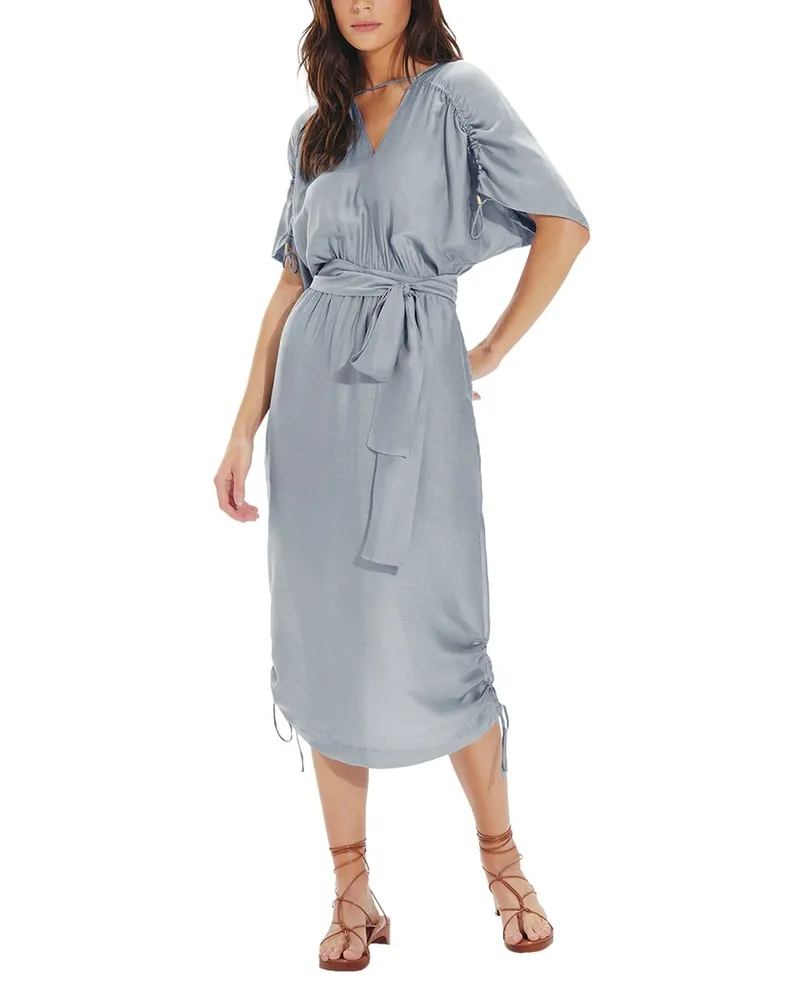 ViX Ciara Detail Midi Dress Blue
