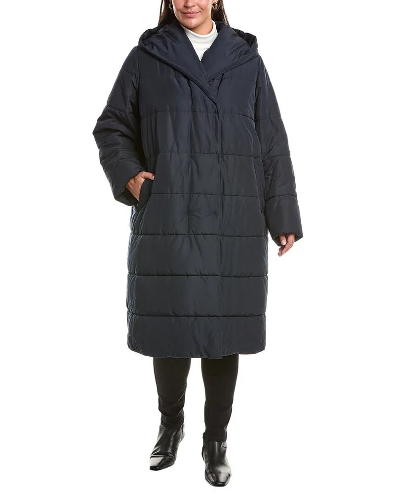 Marina Rinaldi Plus Colleg Quilted Coat Nocolor