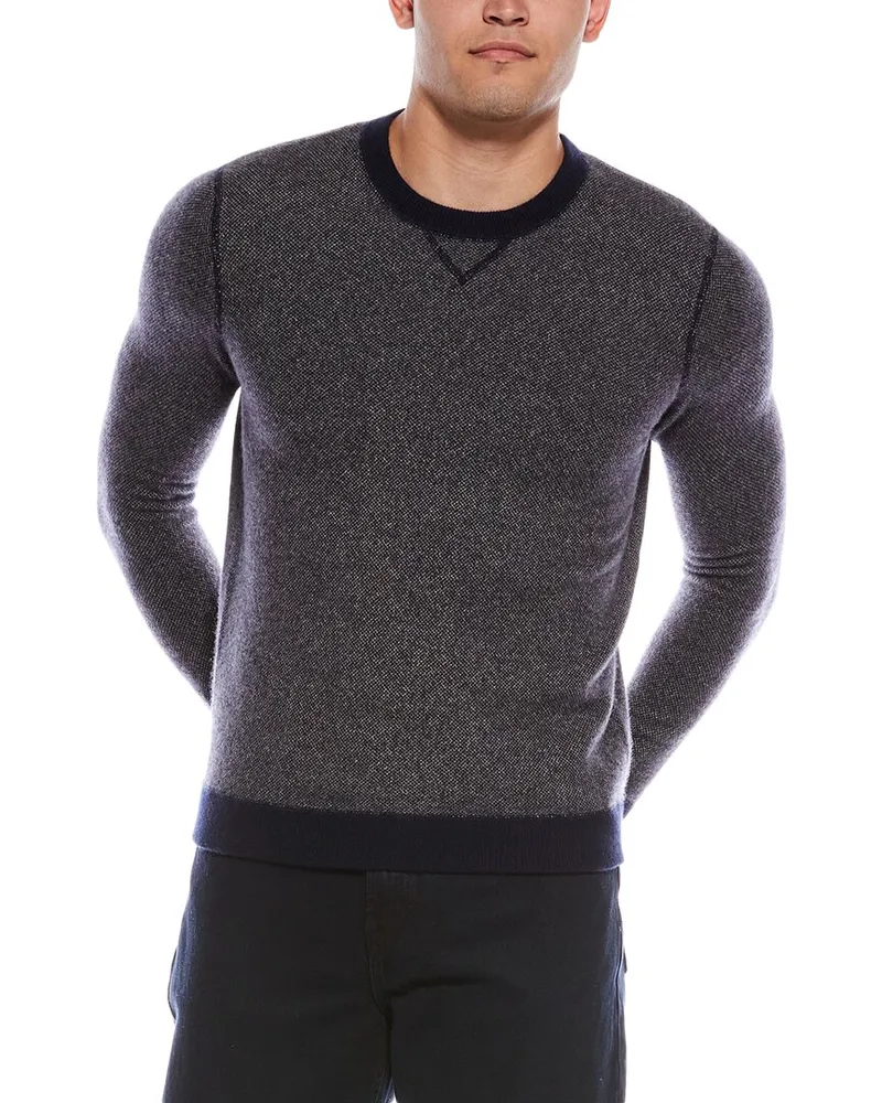 Autumn Cashmere Birdseye Cashmere Crewneck Sweatshirt Gray