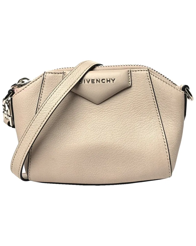 Givenchy Dune Goatskin Leather Sugar Mini Antigona (Authentic Pre-Loved Nocolor