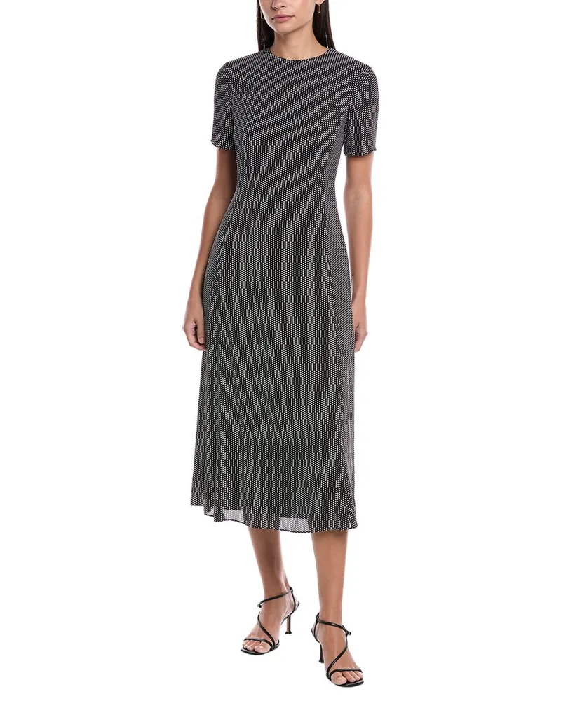 Theory Flare Midi Dress Black