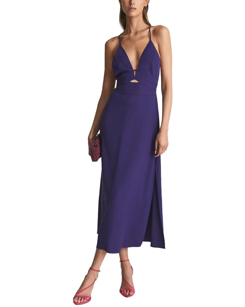 Reiss Ellis Plunge Bodycon Midi Dress Nocolor