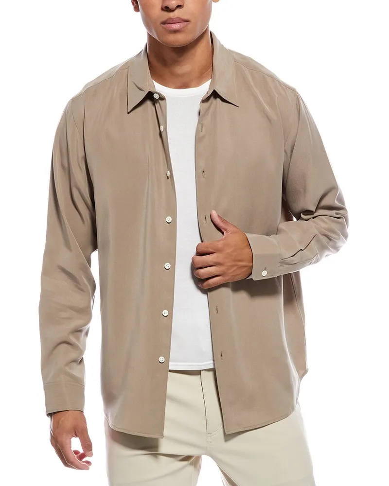 Theory Noll Shirt Brown