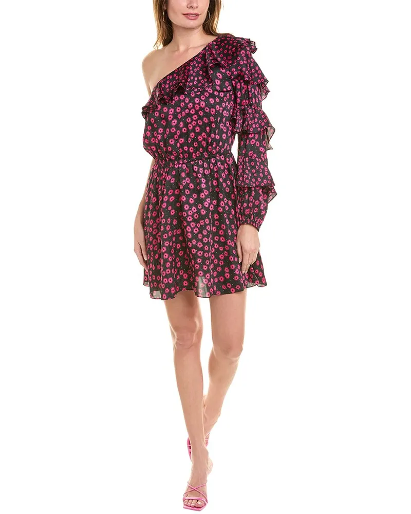 The Kooples Daisy Dots Mini Dress Black