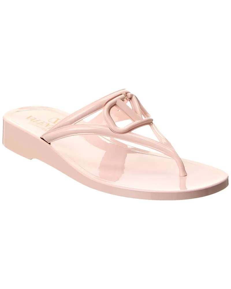 Valentino Garavani VLogo Rubber Sandal Pink