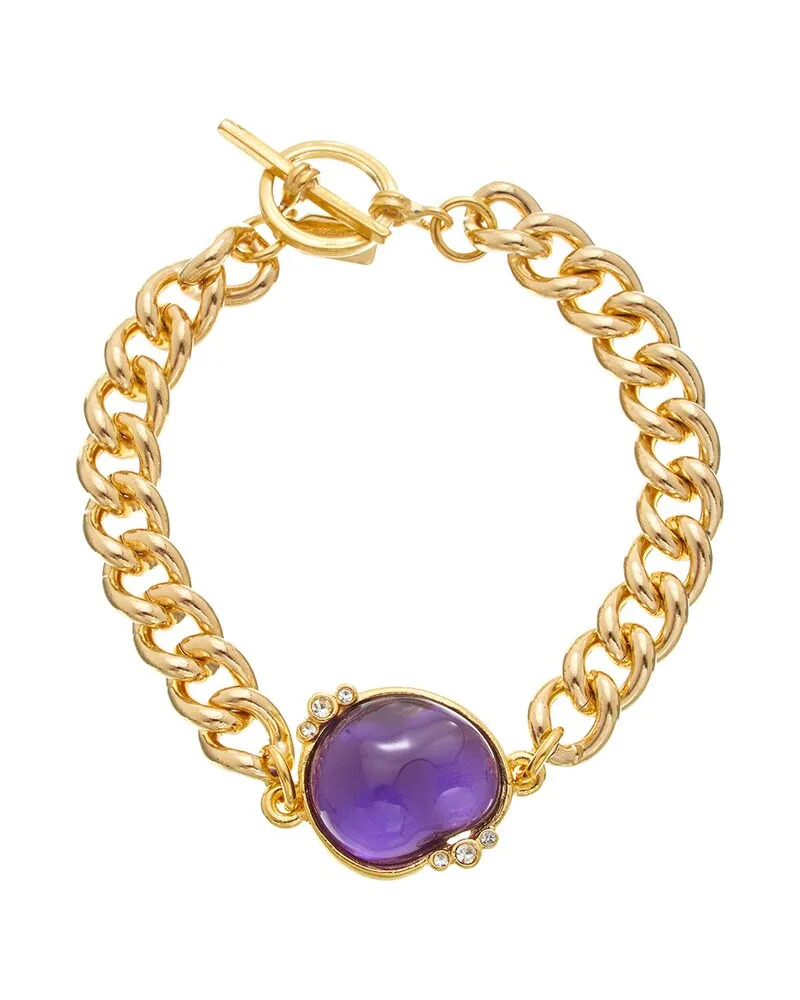 Kenneth Jay Lane 22K Plated Link Toggle Bracelet Nocolor