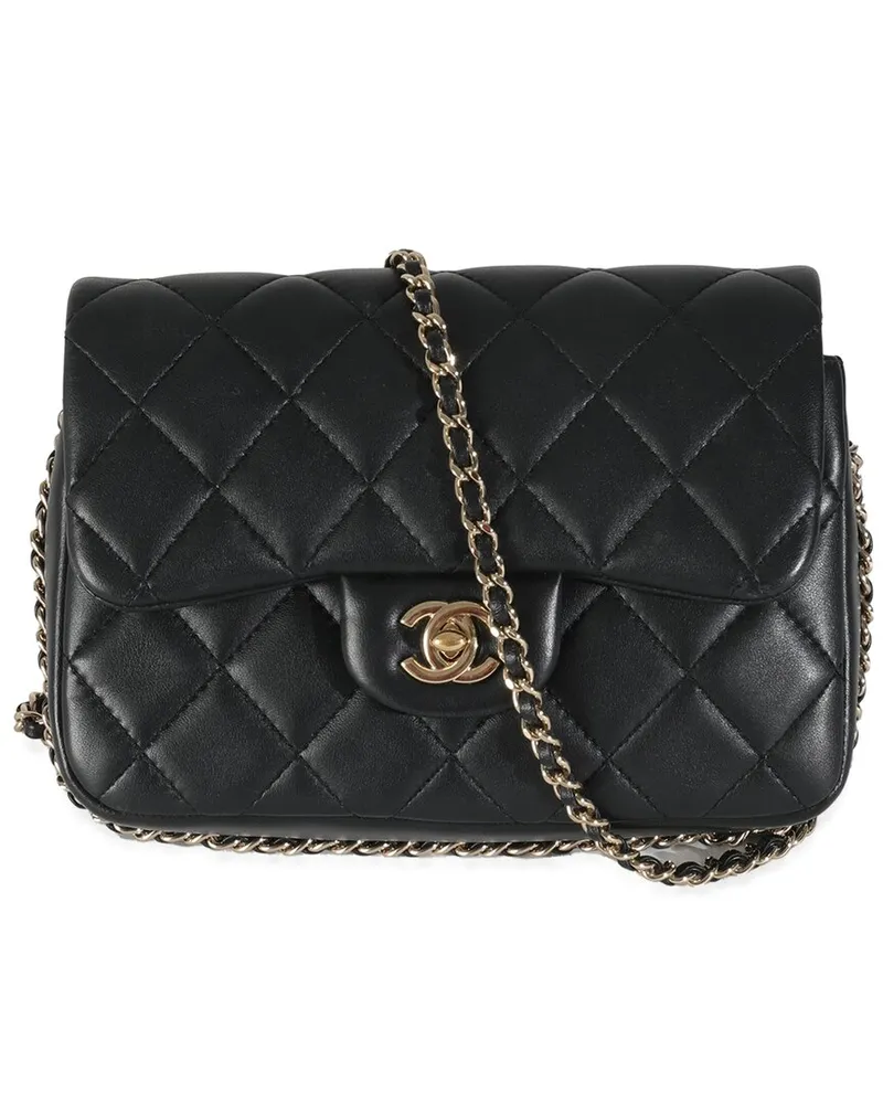 Chanel Black Quilted Leather Mini My Precious Pearls Flap Bag (Authentic Pre-  Loved Nocolor