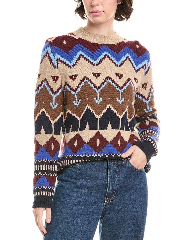 Max Mara Paride Alpaca & Wool-Blend Sweater Brown