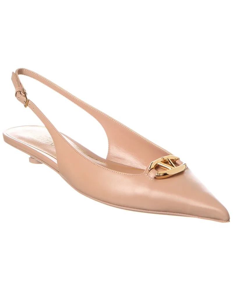 Valentino Garavani VLogo Signature Leather Slingback Pump Pink