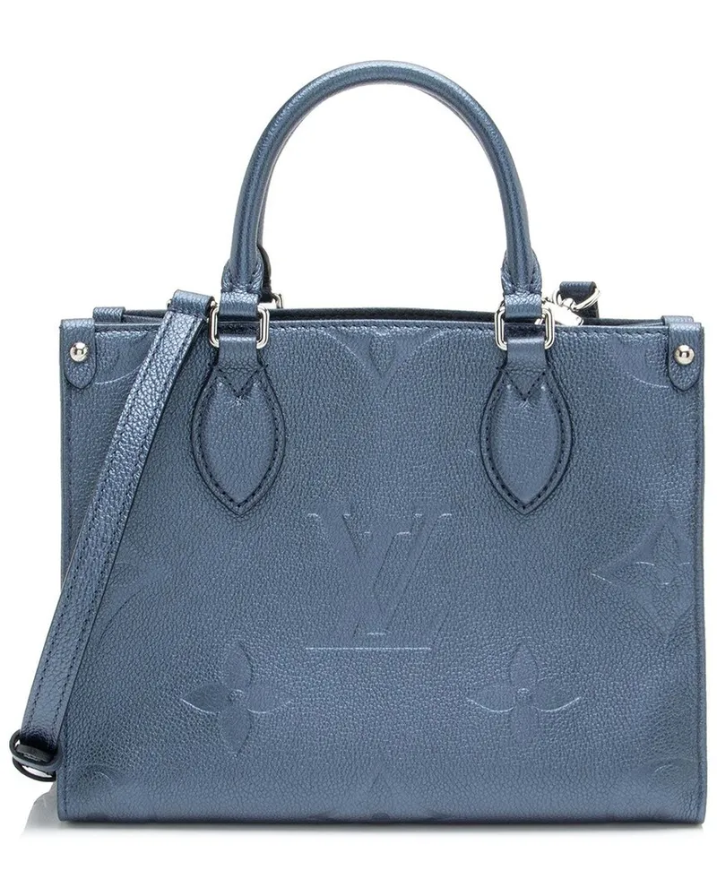 Louis Vuitton Blue Giant Monogram Empreinte Onthego PM (Authentic Pre-Loved Nocolor