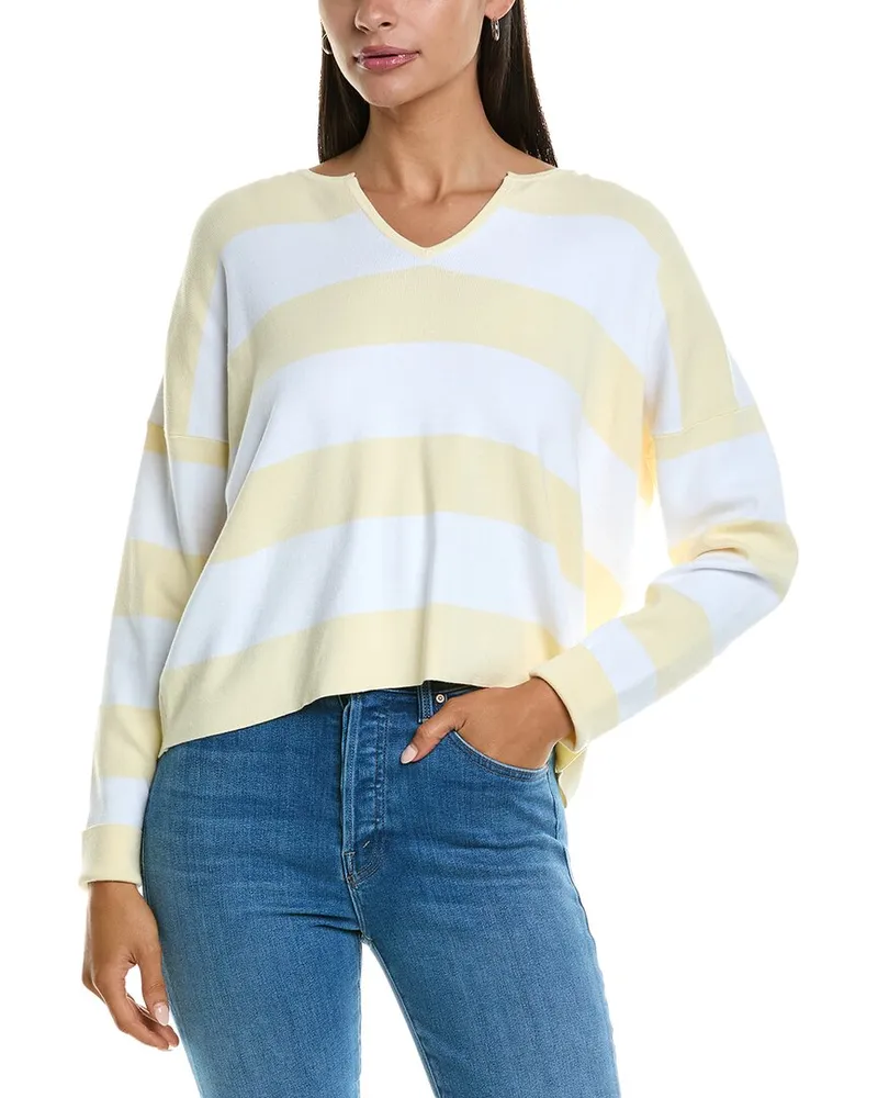 Splendid Veronica Stripe Sweater Yellow