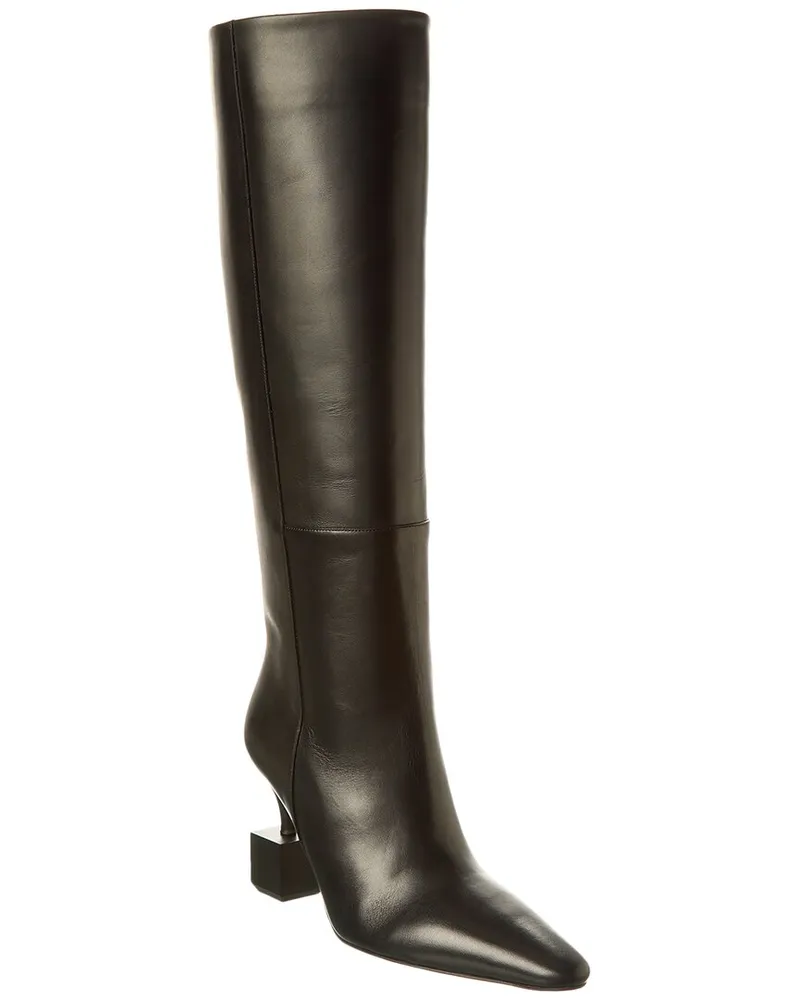 Jacquemus The Bisou Leather Knee-High Boot Black