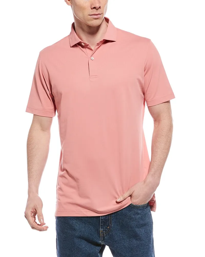 Peter Millar Soul Performance Mesh Polo Shirt Pink