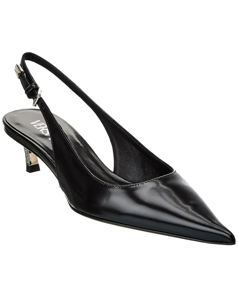 Versace Pin-Point Leather Pump Red