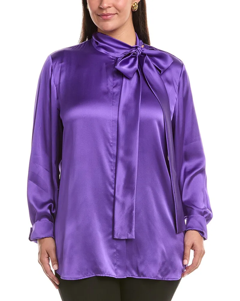 Marina Rinaldi Plus Rey Silk Shirt Nocolor