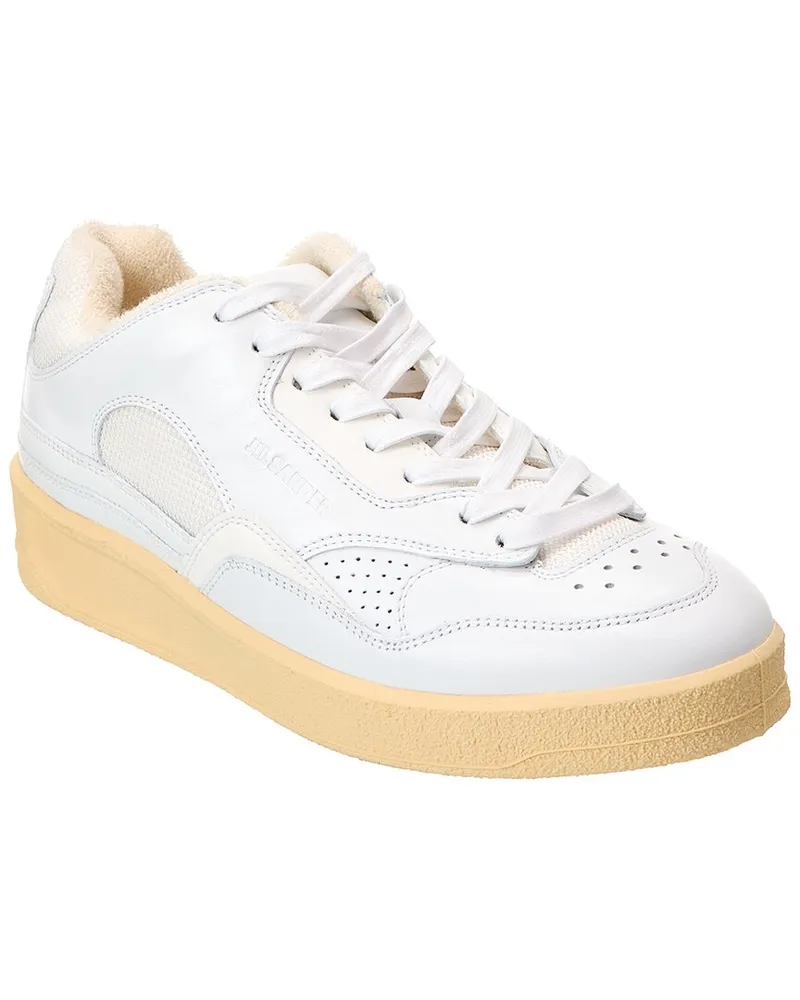 Jil Sander Leather & Mesh Sneaker White