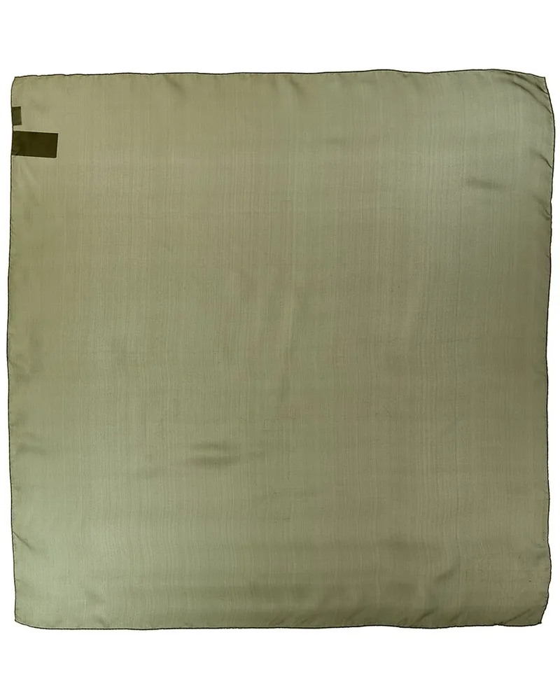 Saint Laurent Cassandre Square Silk Scarf Beige