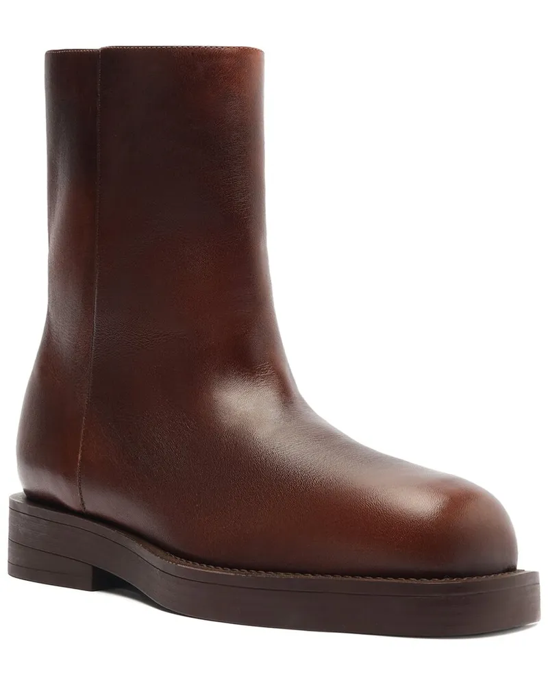 Schutz Jamie Leather Bootie Brown