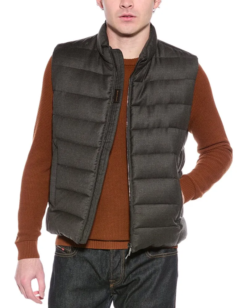 MOORER Oliver Wool & Cashmere-Blend Down Gilet Nocolor