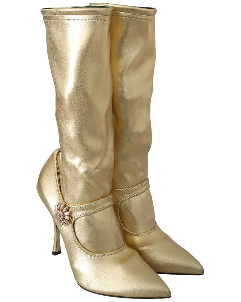 Dolce & Gabbana Rhinestone Ankle Boot Nocolor