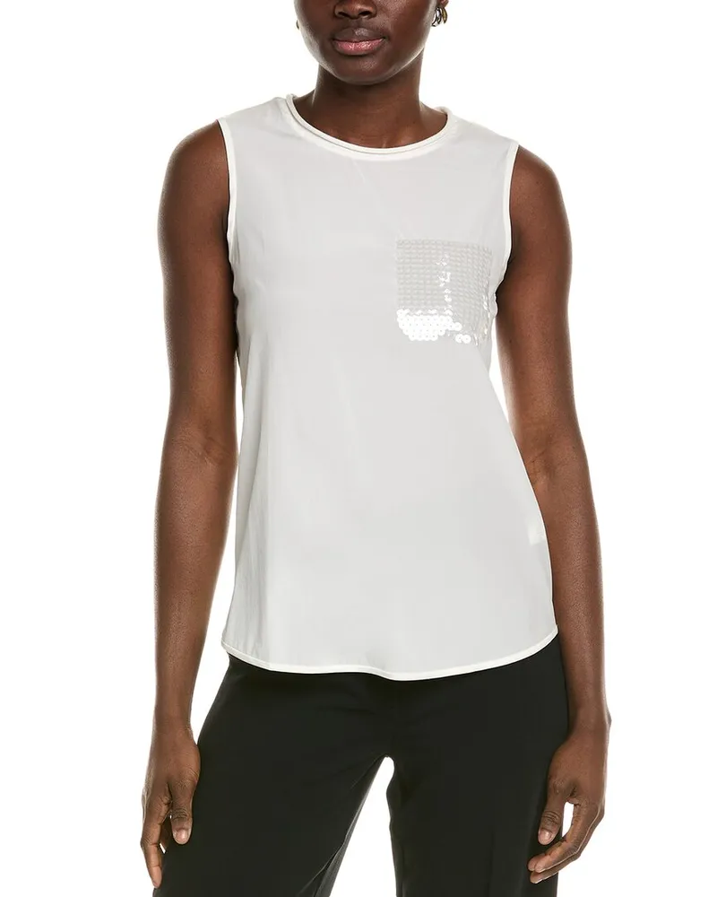 Peserico Silk-Blend Top White