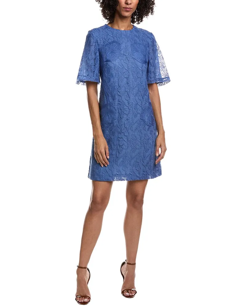 Lela Rose Rachel Tulip Lace Tunic Dress Blue