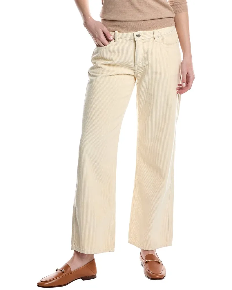 DL1961  Drue Corduroy Straight Pant White
