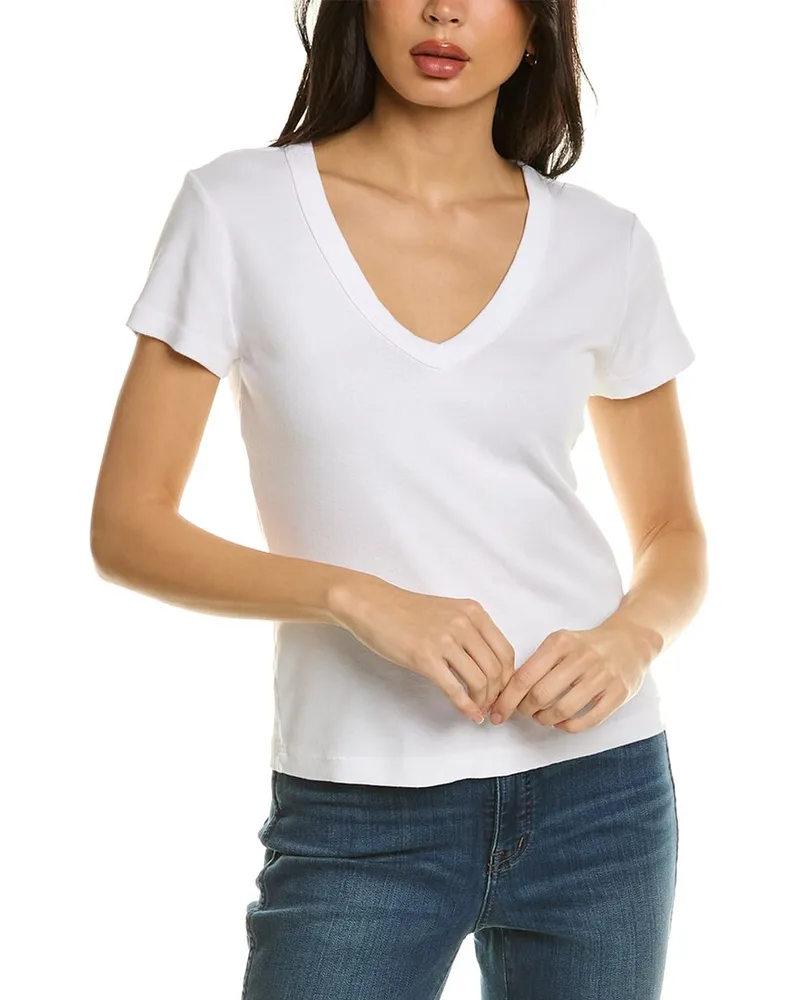Michael Stars Nikki V-Neck T-Shirt White