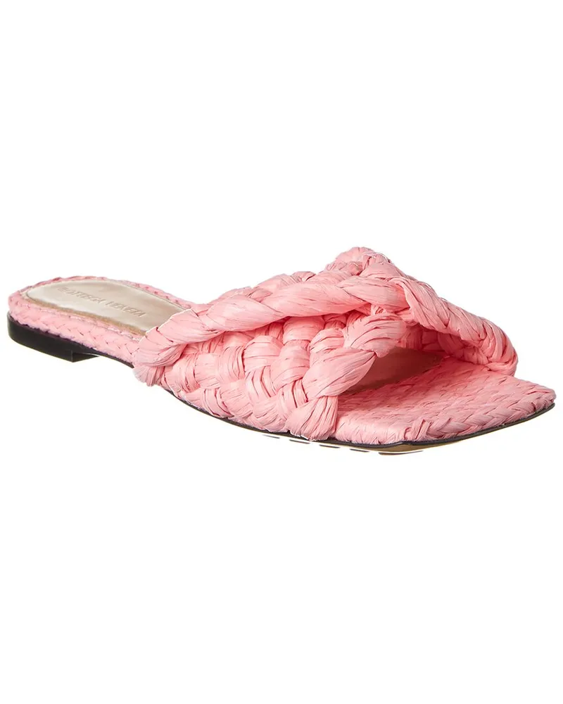 Bottega Veneta Stretch Raffia Sandal Pink