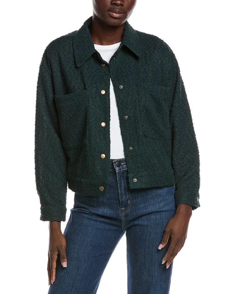 Vince Camuto Wide Sleeve Cropped Jacket Green
