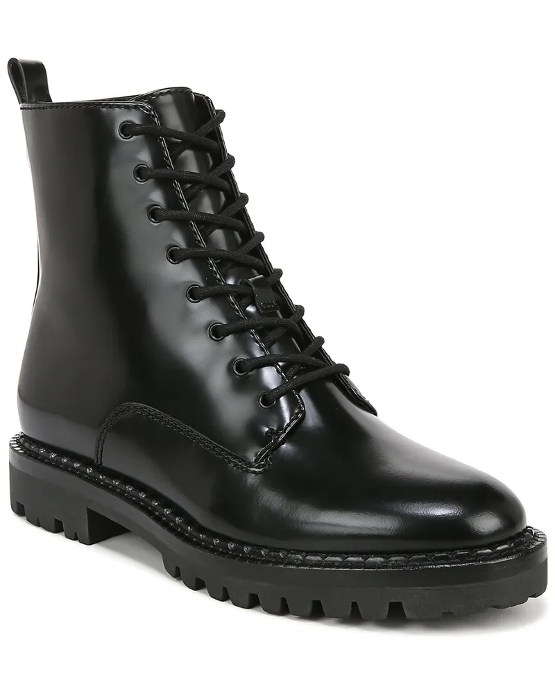 Vince Cabria Leather Lug Boot Black