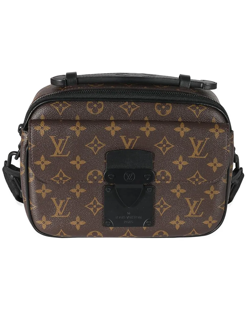 Louis Vuitton Black, Brown Coated Canvas S Lock Messenger (Authentic Pre-  Loved Nocolor